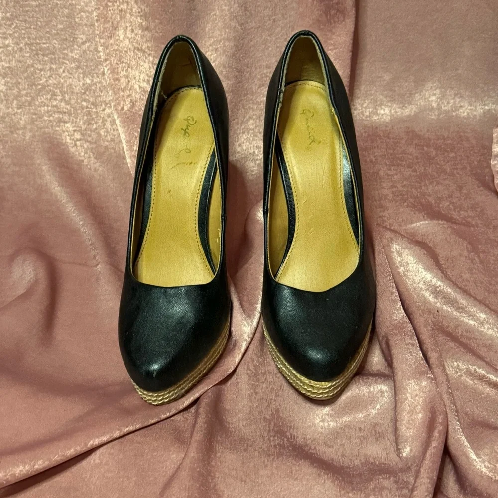 Woven platform pumps by Qupid sz 9 - Picture 3 of 7